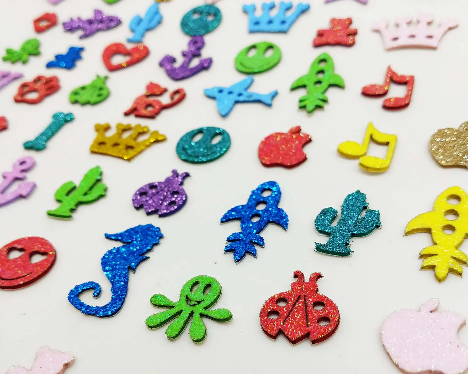 100 Adesivos Pet Piercings Eva Glitter Petshop Cães E Gatos