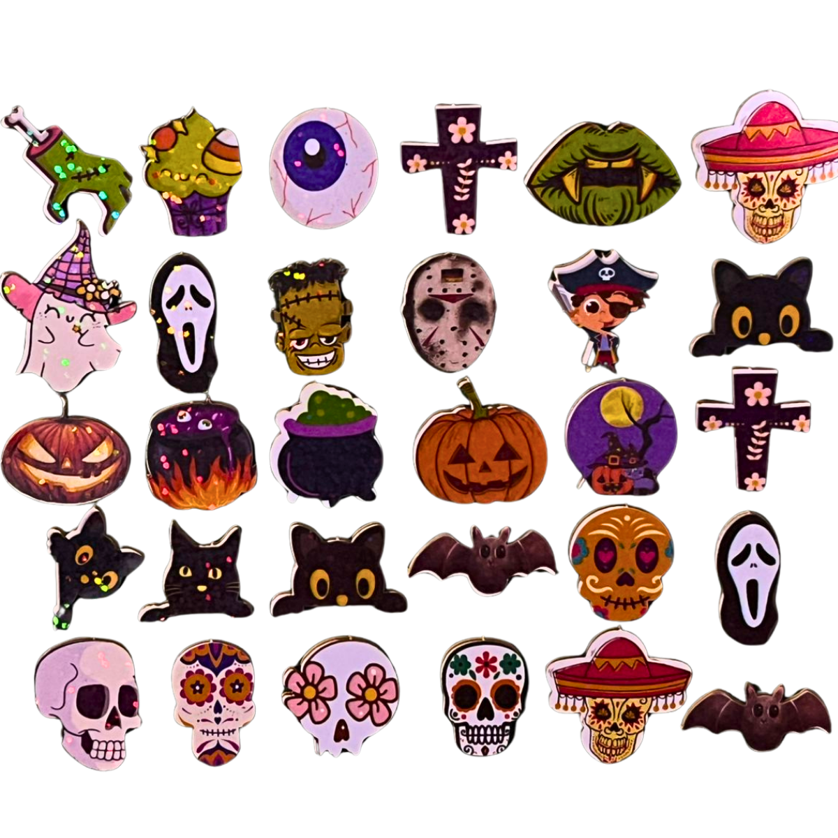 Kit500 Adesivo Olográfrico Halloween E Banho e Tosa Cãe Gato