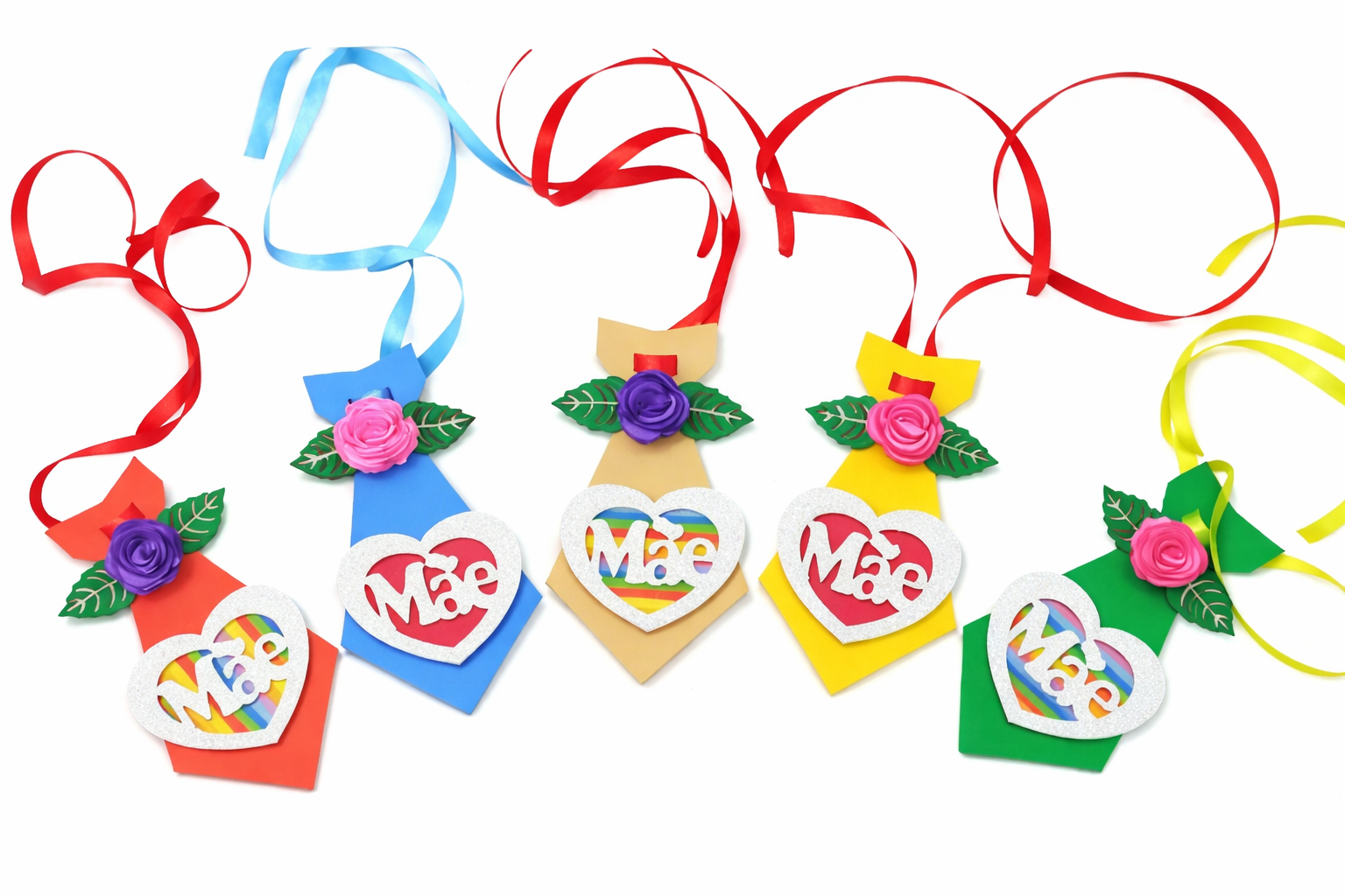 kit10 Gravata Dia das Mães Pet Piercings Eva Pets Cães Gatos