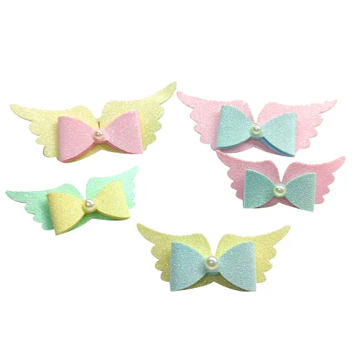 Kit 10 laço lacinhos asa de anjo m pet cães gatos + brinde