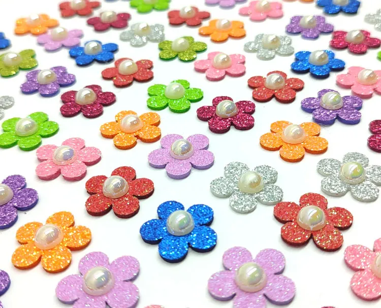 kit 100 adesivos flor pérolas Pet Petshop cão e gato