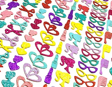 500 Adesivos Pet NovaColeção fêmea glitter Lacinho Pet