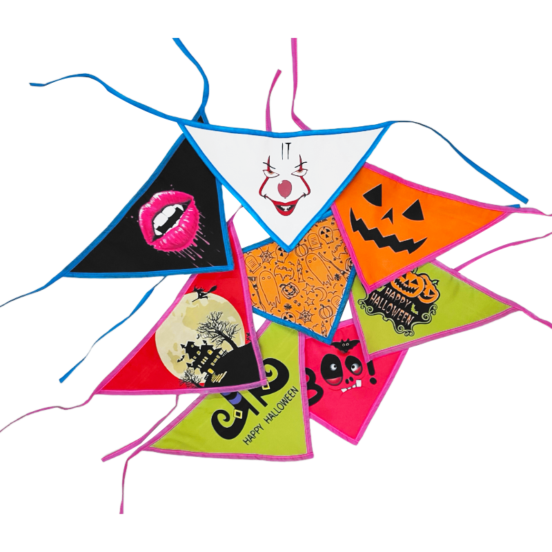 10 bandanas P HALLOWEEN Pet shop Cão e gato