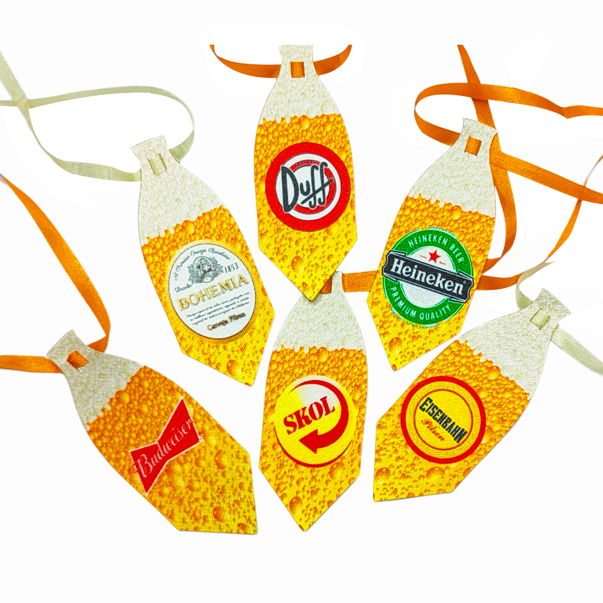 10 Gravata G pet CERVEJAS estampada cetim cão gato