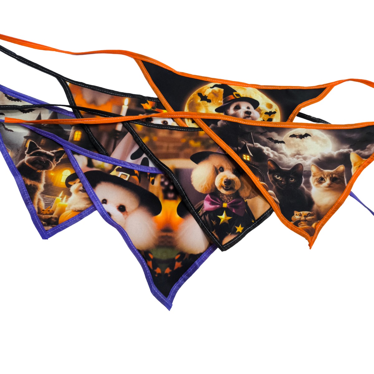 kit20 bandanas P HALLOWEEN Pet shop Cão e gato