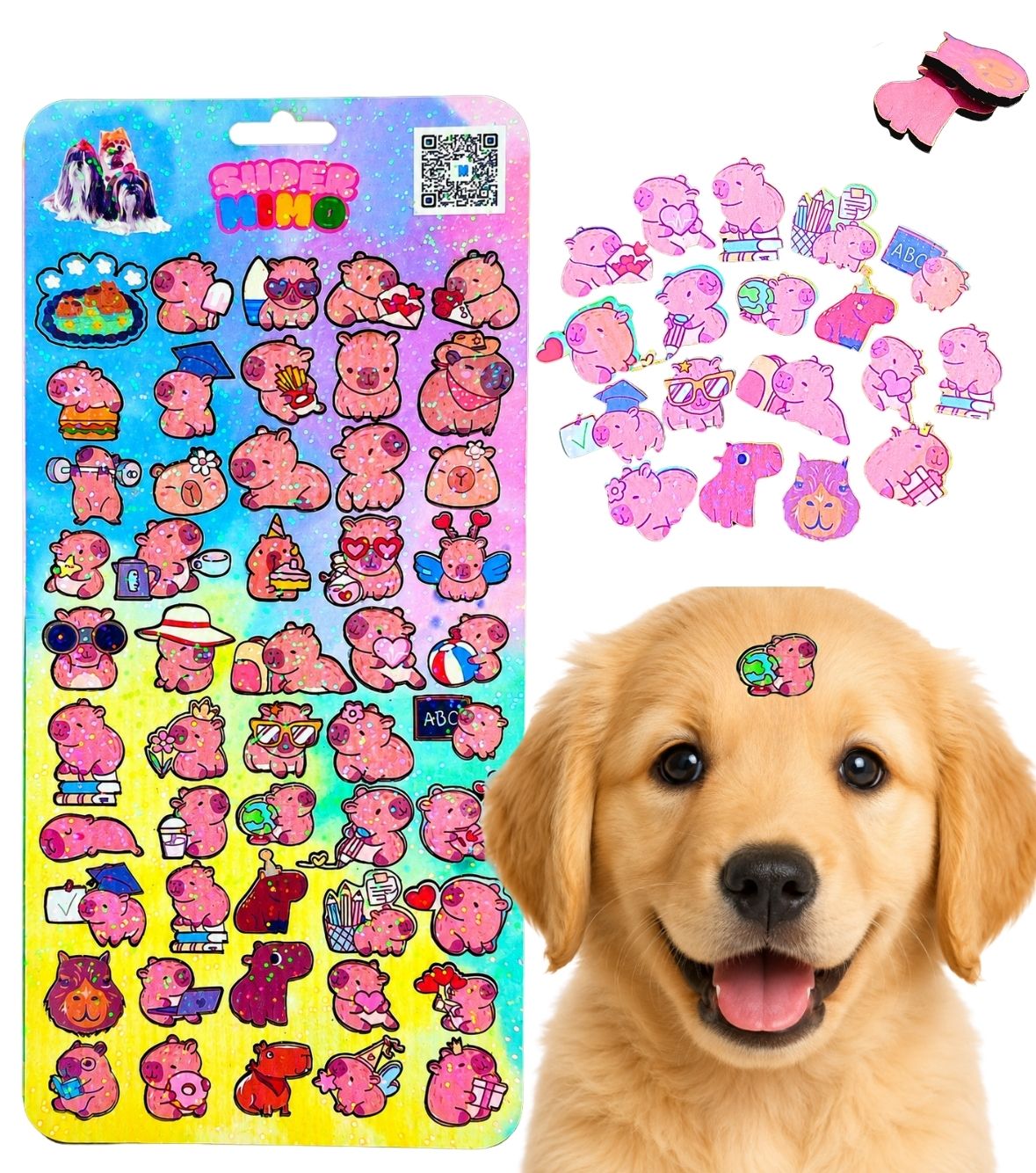 Adesivo Pet 3D Aplique Sticker Pet Banho  Super Cola 50 Und Nome do desenho:06