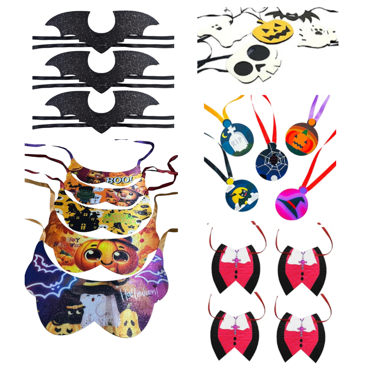 Kit Acessórios Pet Halloween 60 Itens Sortidos