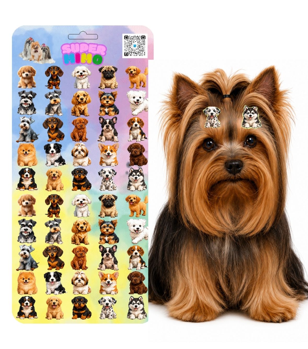 1 Cartela Adesiva Holográfica Mundo Animal Pet Banho eTosa