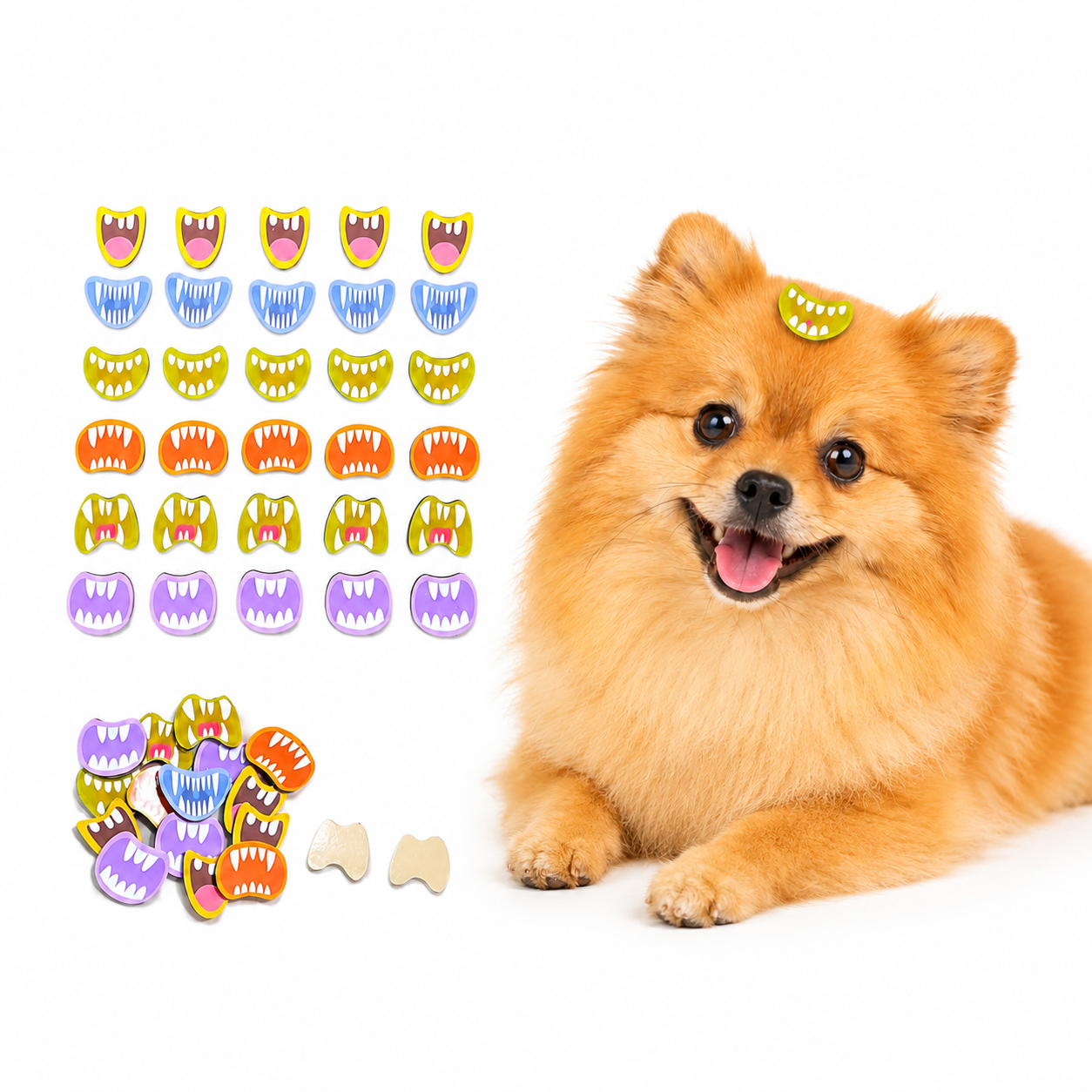 200 Adesivos Bocas do Terror EVA Pet Shop Cão Banho e Tosa