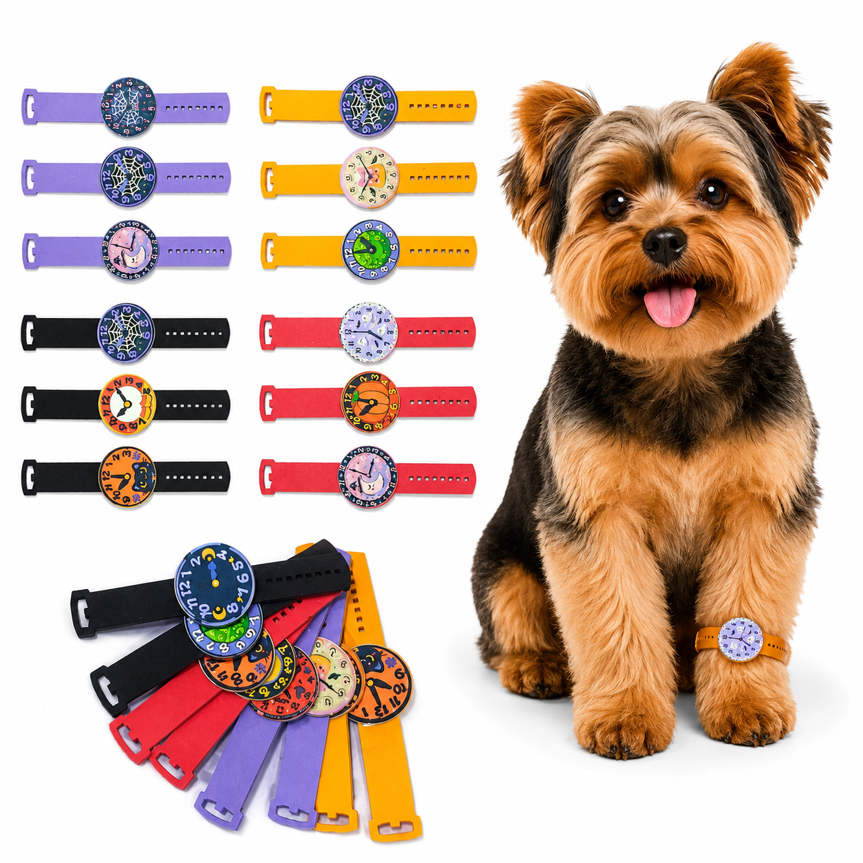 40 Adesivos Relógio Halloween EVA Pet Shop Cão Banho e Tosa