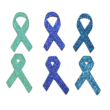 50 Adesivos apliques Novembro azul prevenção eva glitter