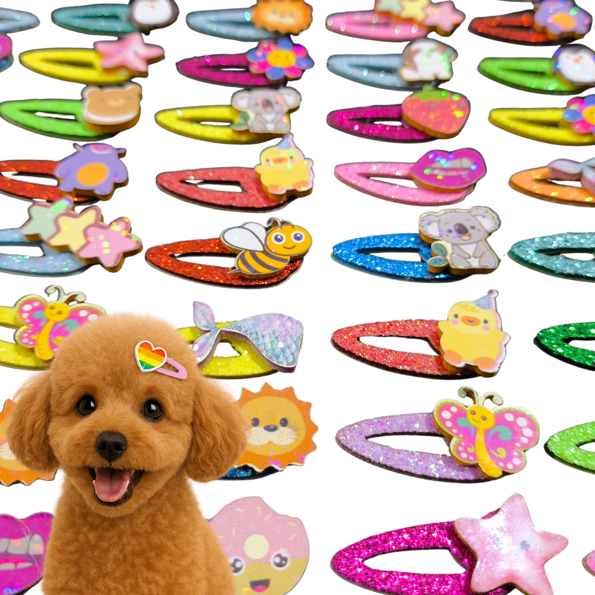 200 Adesivos Pet Piercings Tic Tac Olográfico BanhoTosa Mult