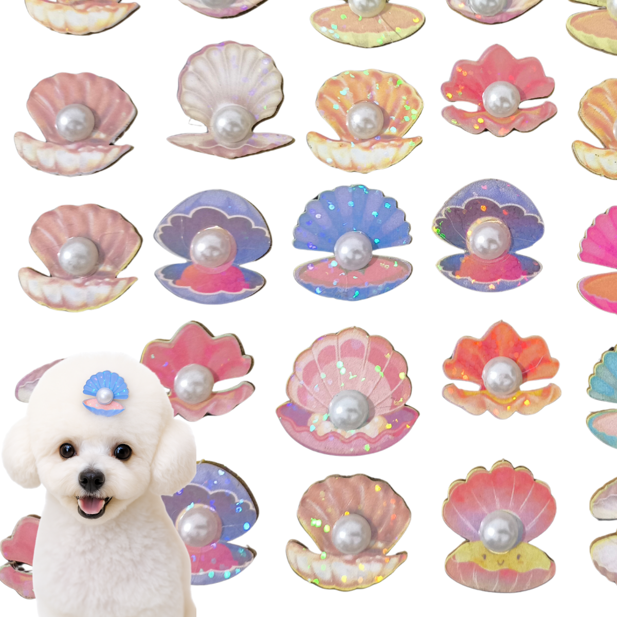 100 Adesivos Pet Piercing TicTac Olográfico Banhotosa Ostras