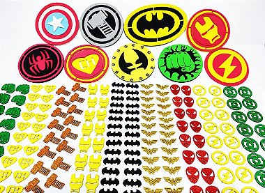 1000 Adesivos Pet Piercings Super Heróis Petshop Cães Gatos