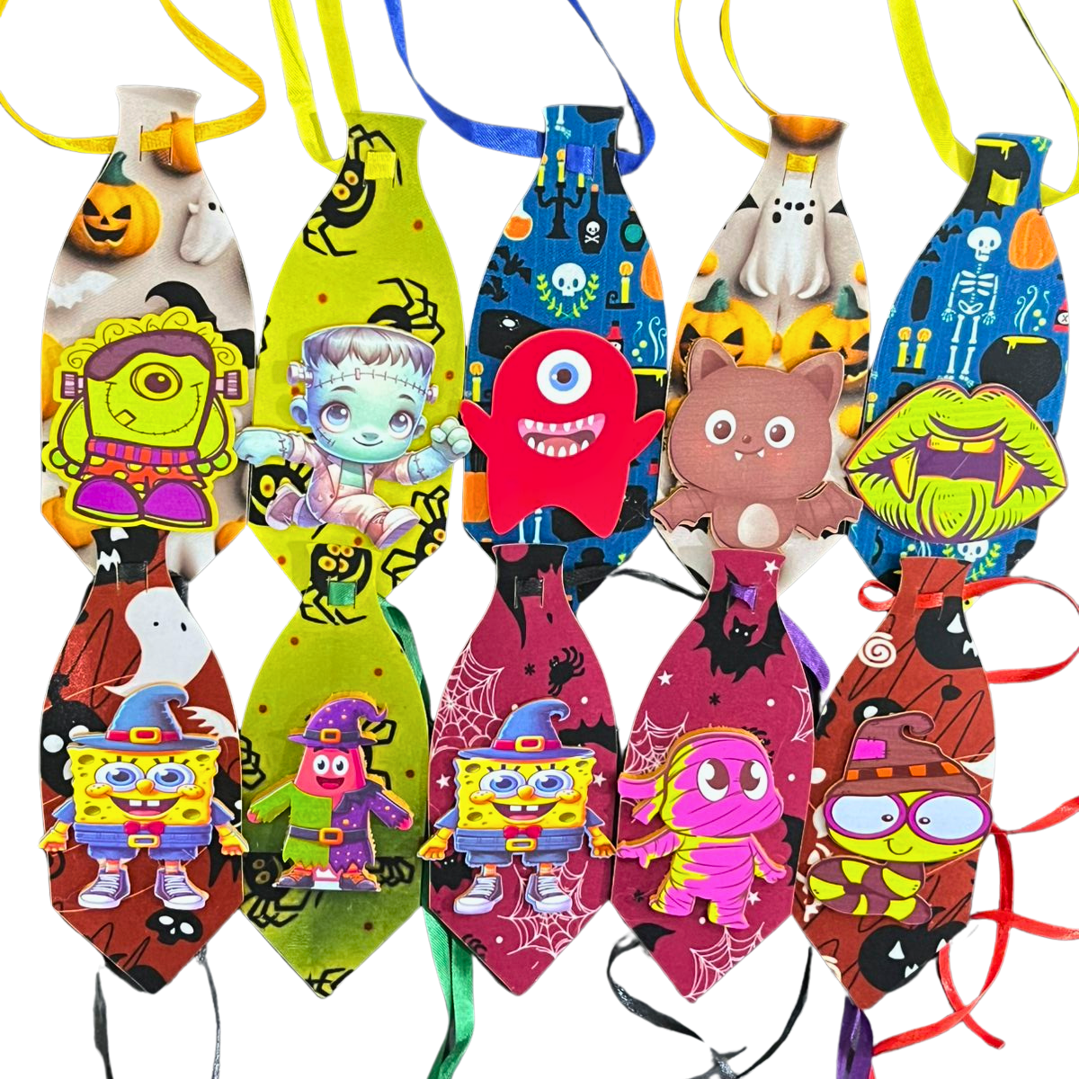 10 Gravatas Fantasia Halloween EVA 3D para Cachorro
