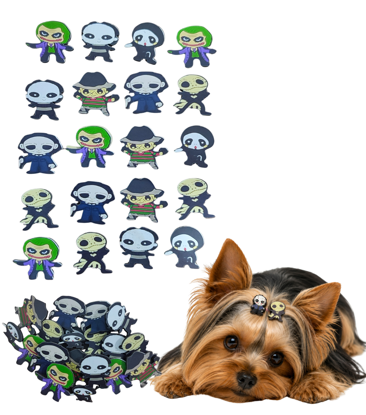100 Adesivos EVA Ícones Halloween Pet Shop Cão Banho e Tosa