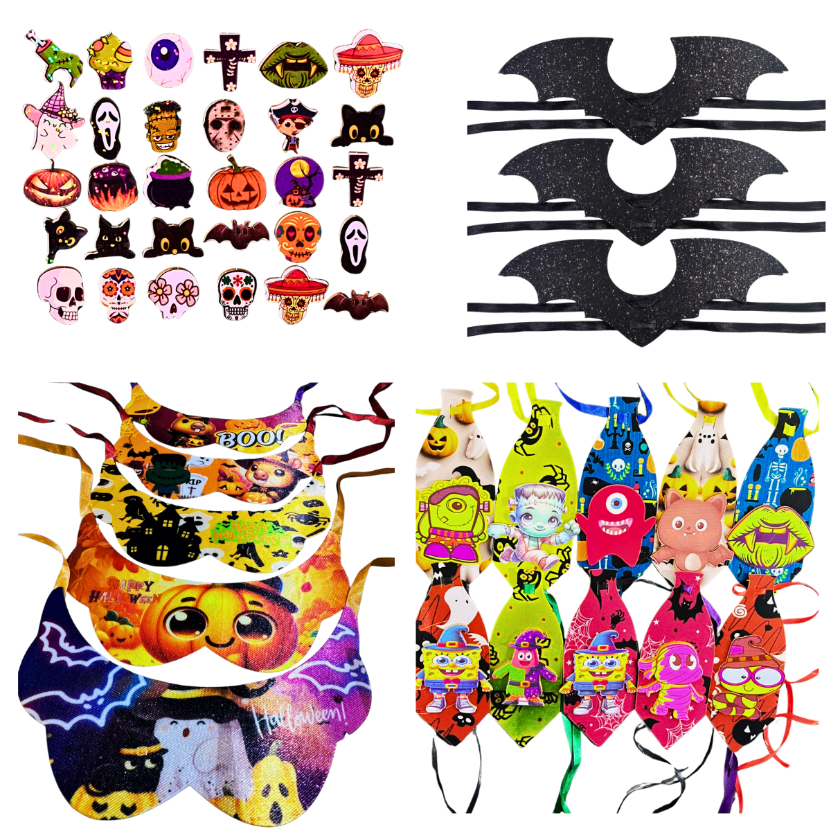 Halloween Pet Kit com 50 Adesivos e 30 Acessórios Diversos