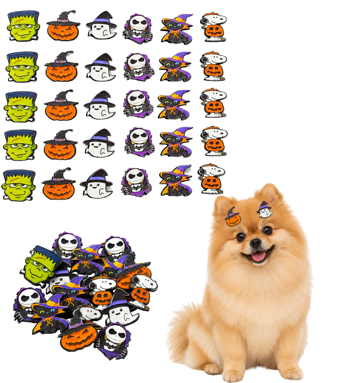 100 Adesivos EVA Horror Halloween Pet Shop Cão Banho e Tosa