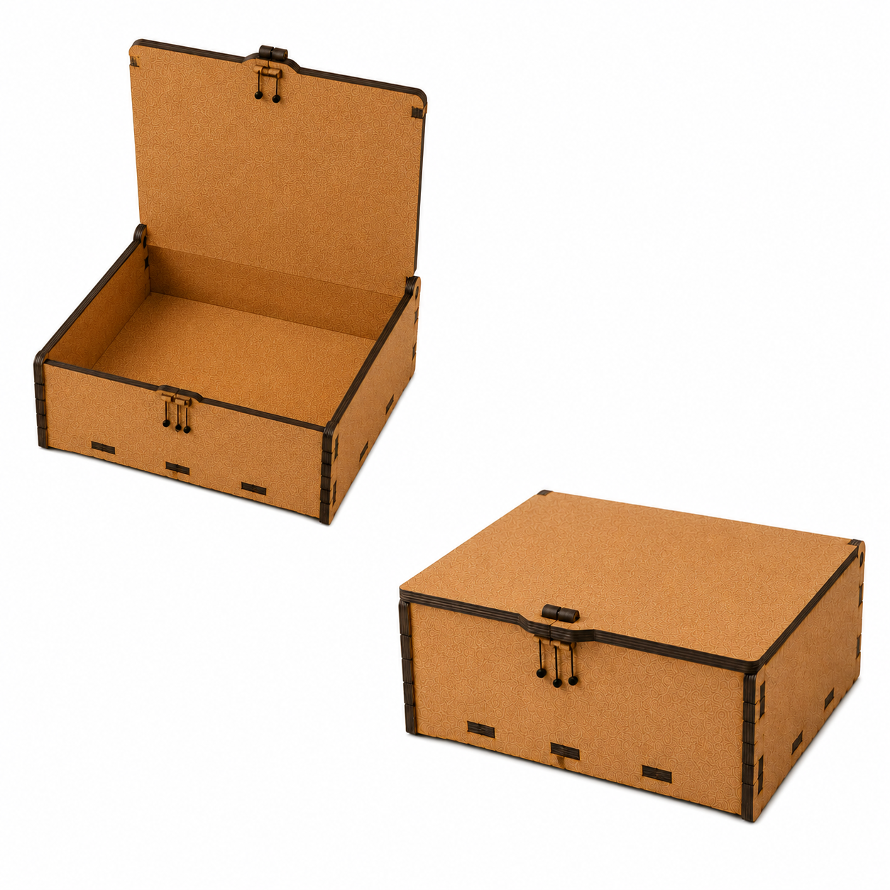 Kit 10 Caixas MDF Cru Cápsula do Tempo Tampa Abre e Fecha
