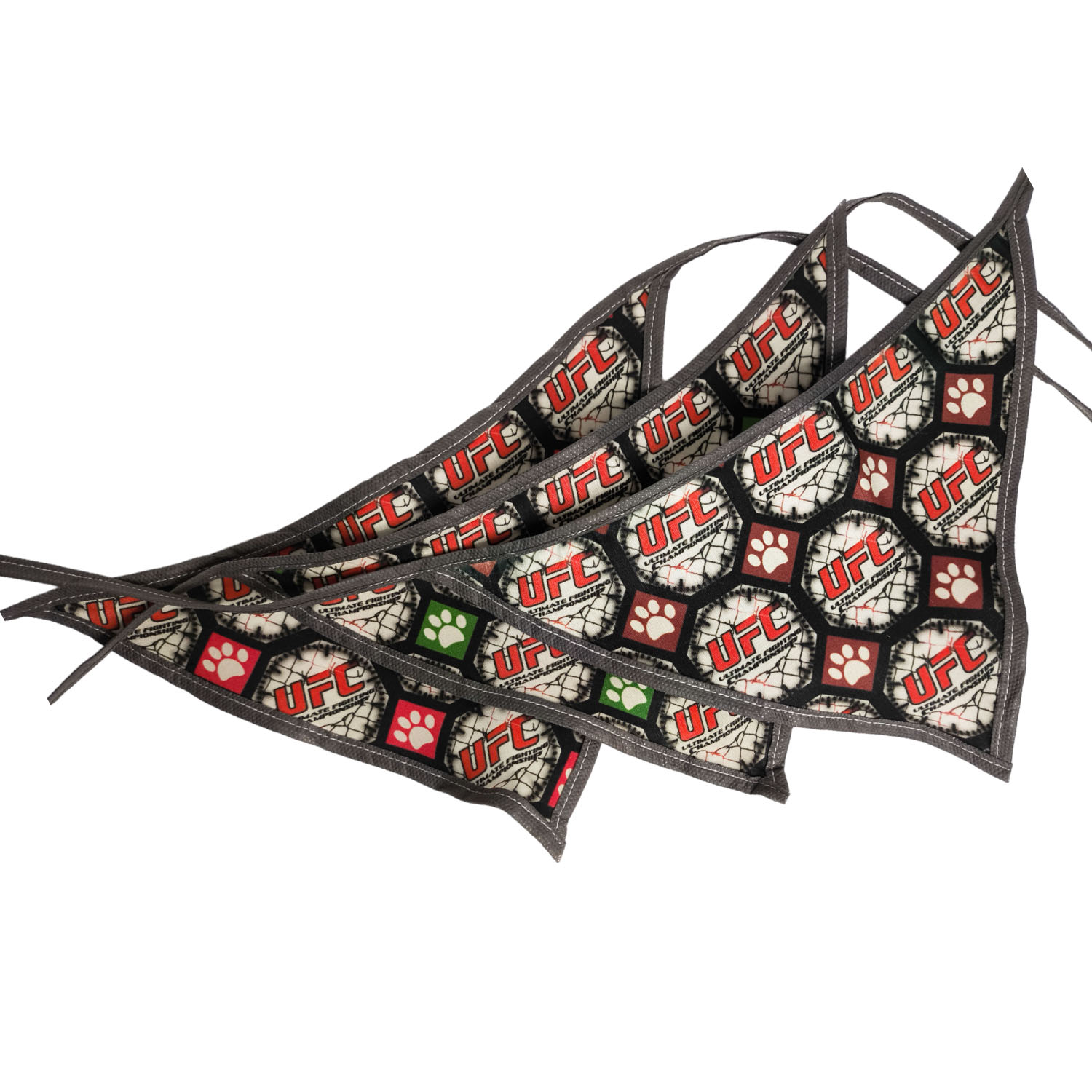 Kit 100 Bandanas P Pet Macho Personalizadas UFC Cão e Gato