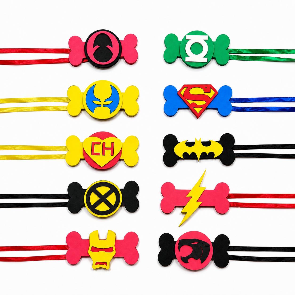 10 Gargantilha Super Herois Colarinho EVA Para Cães Pet Shop