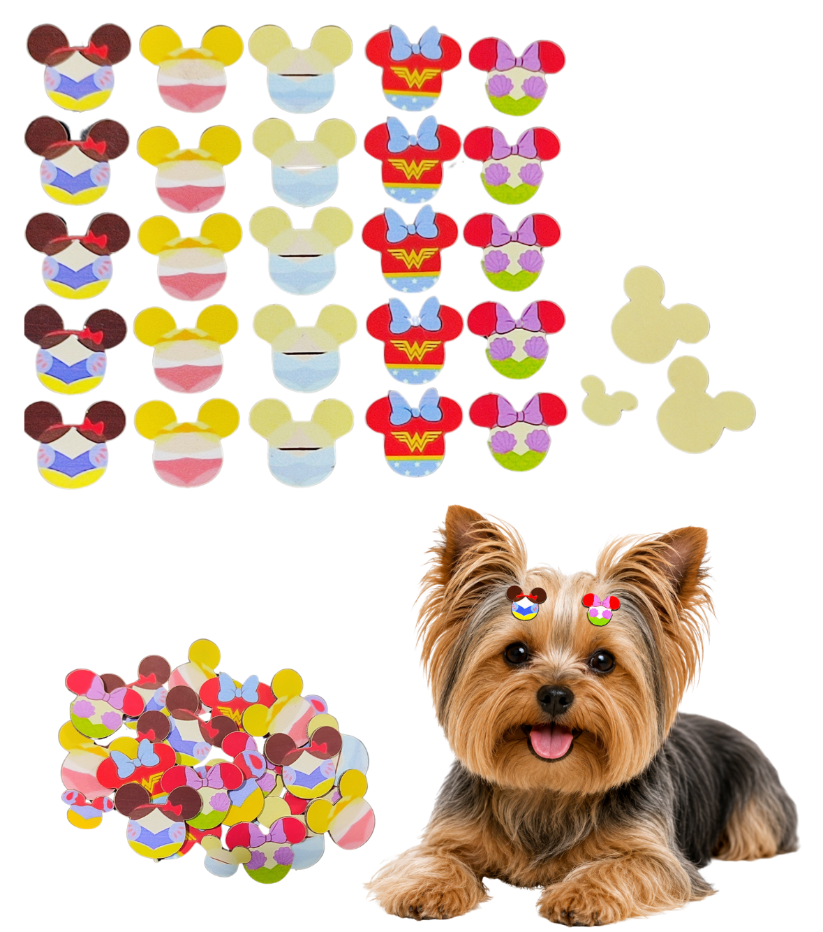 50 Adesivo Mickey Para Pets EVA Impresso Banho e Tosa