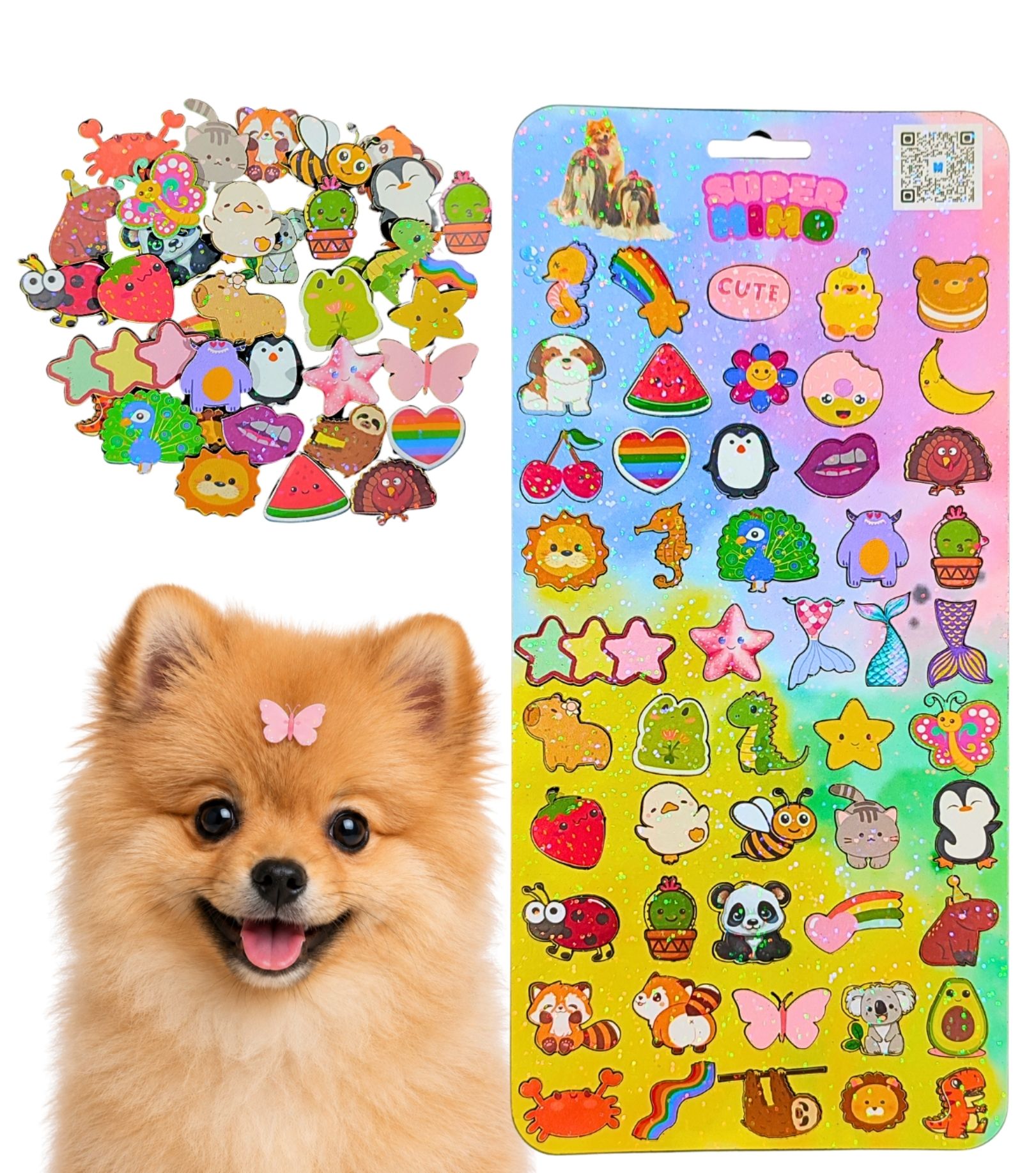 Adesivo Pet 3D Aplique Sticker Pet Banho  Super Cola 50 Und Nome do desenho:01