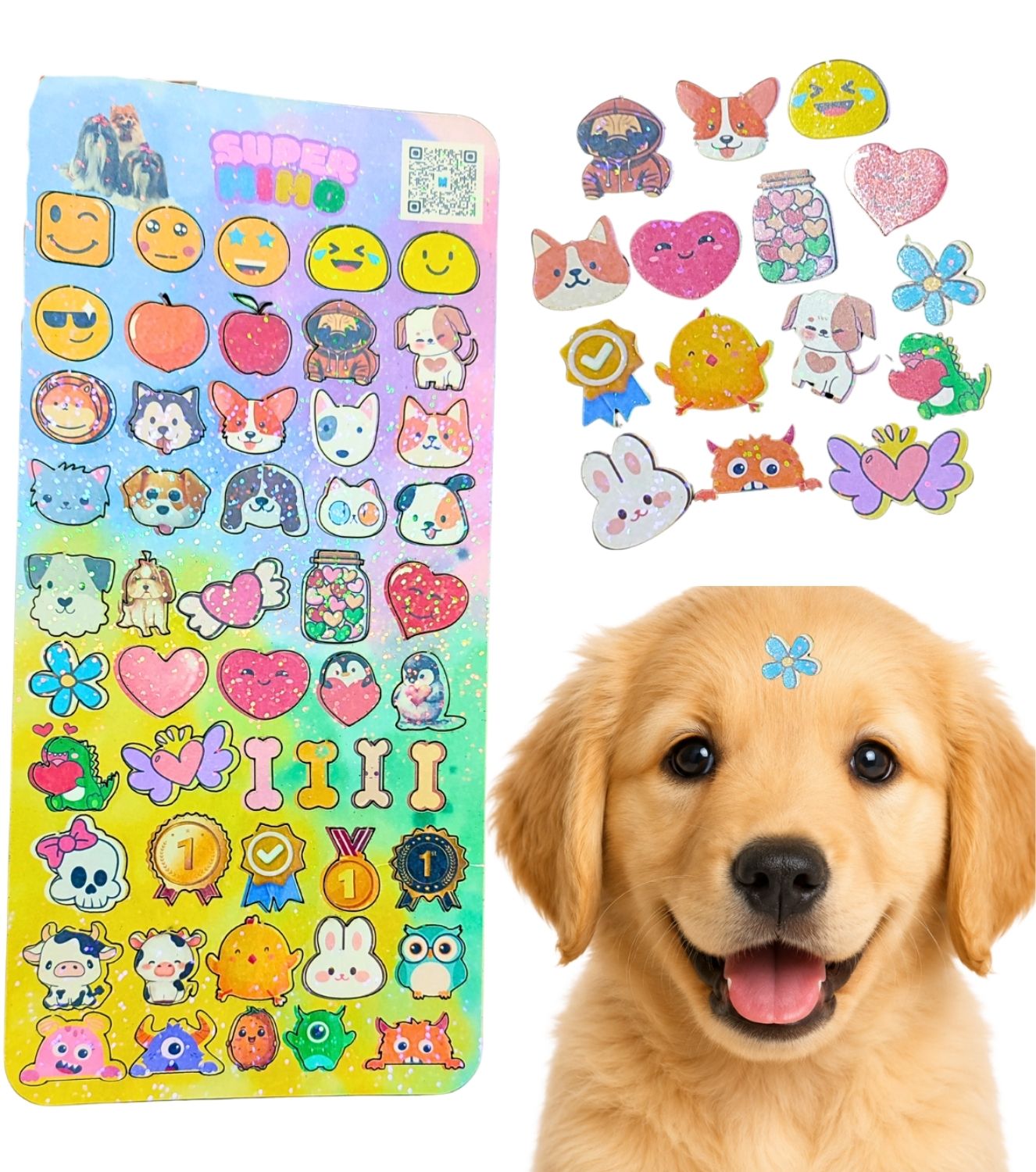 Adesivo Pet 3D Aplique Sticker Pet Banho  Super Cola 50 Und Nome do desenho:08