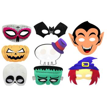 Máscaras tema Halloween dia das Bruxas 8 unidades
