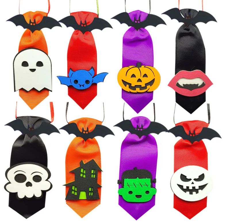 50 gravatas pet cachorro HALLOWEEN gorgurão lacinho pet shop