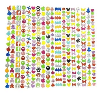 300 MINI Adesivos Pet Piercings Eva Glitter Petshop Cãe Gato
