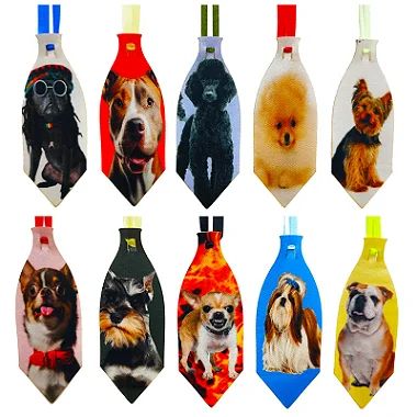Gravata pet raças estampada cetim cão gato 10 unidades P