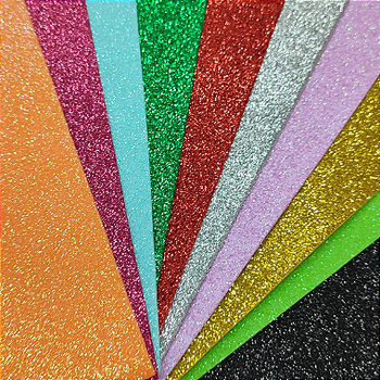 5 Folhas Eva Com Glitter 40x60 Artesanato, Escolar, Decorar Cor:Gelo