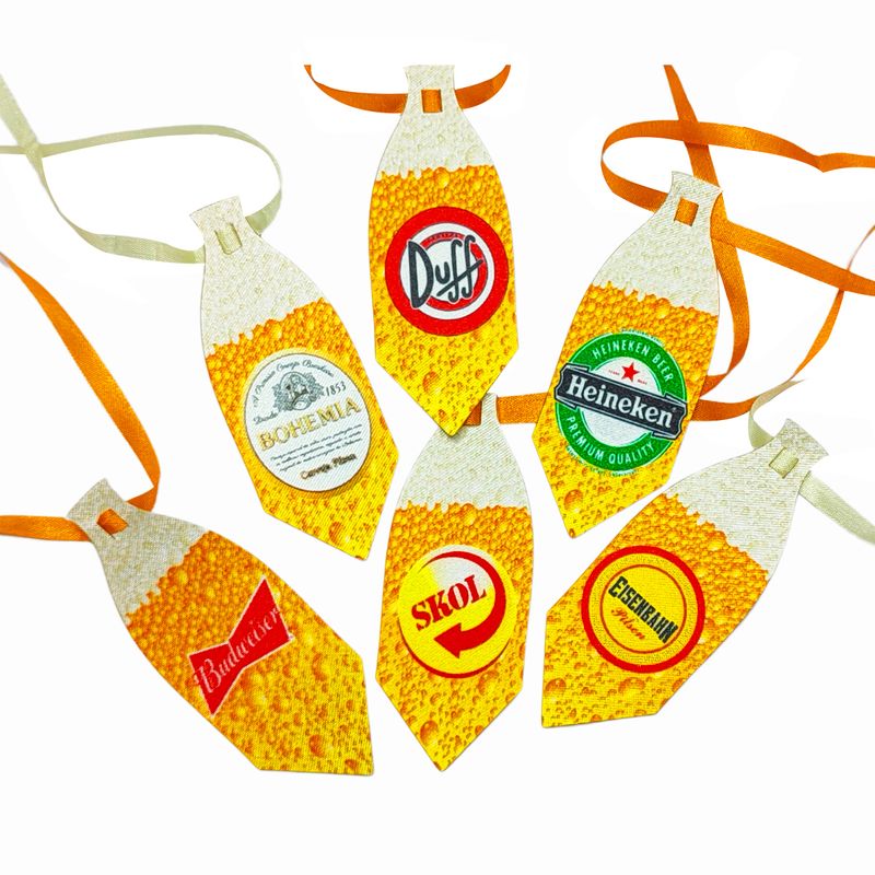 10 Gravata G pet CERVEJAS estampada cetim cão gato
