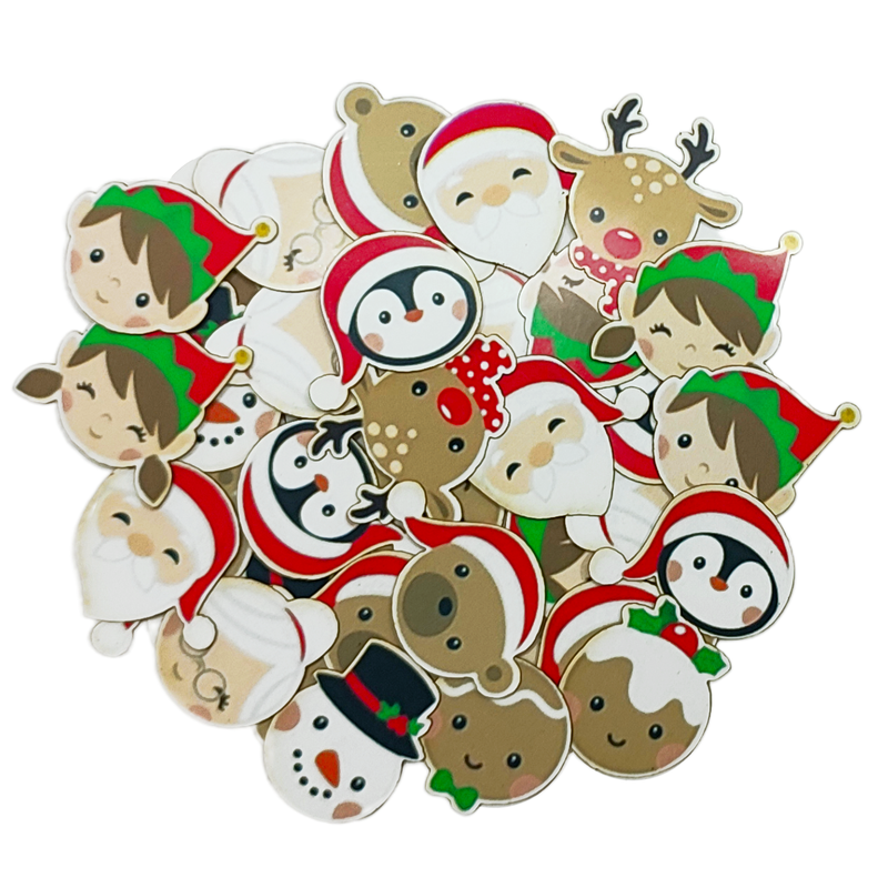 100 Adesivos NATAL III Pet sticker Cão Gato BanhoTosa A34