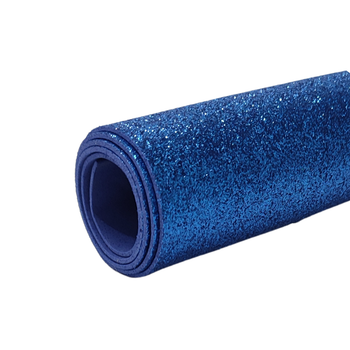 kit 5 Eva adesivo Glitter 40x30 Artesanato, Escolar, Decorar Cor:Azul escuro