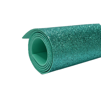 kit 5 Eva adesivo Glitter 40x30 Artesanato, Escolar, Decorar Cor:Verde água