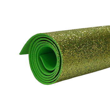 kit 5 Eva adesivo Glitter 40x30 Artesanato, Escolar, Decorar Cor:Verde claro
