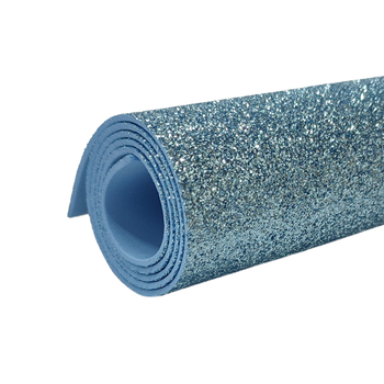 kit 5 Eva adesivo Glitter 40x30 Artesanato, Escolar, Decorar Cor:Gelo