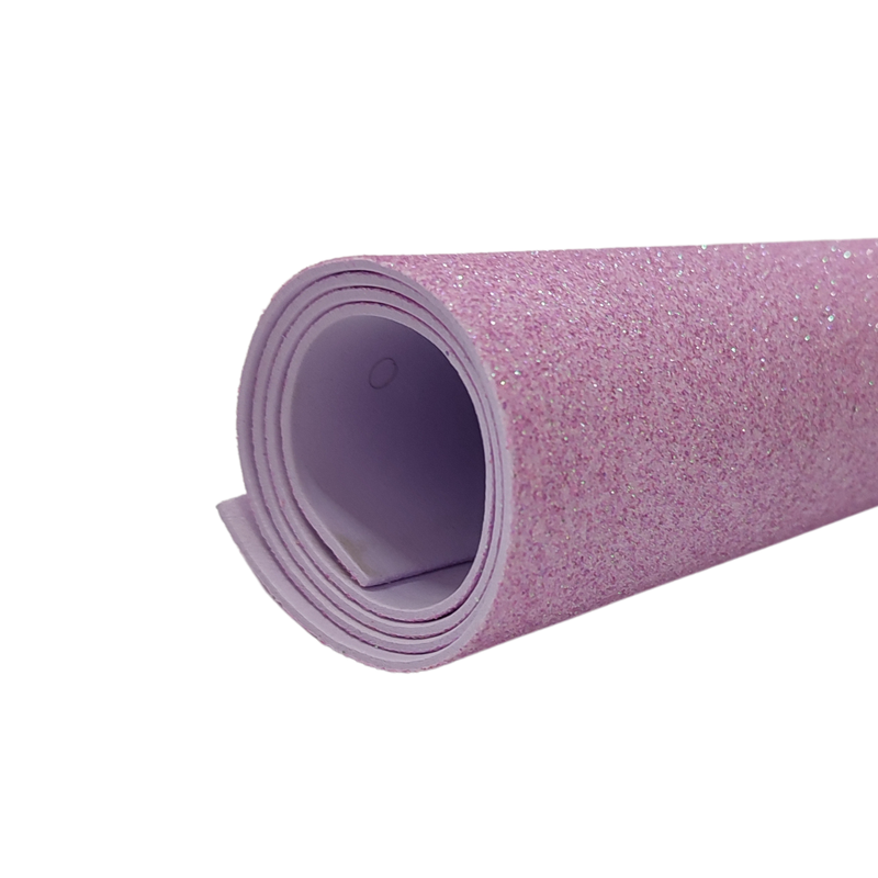 kit 10 Eva adesivo Glitter 30x20 Artesanato, Escolar, Decorar Cor:Roxo neon