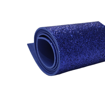 kit 10 Eva adesivo Glitter 30x20 Artesanato, Escolar, Decorar Cor:Azul meia noite