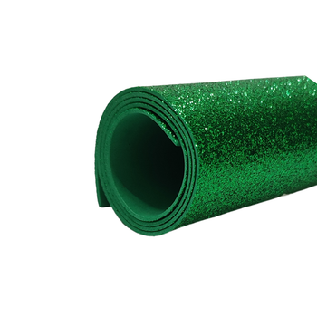 kit 10 Eva adesivo Glitter 30x20 Artesanato, Escolar, Decorar Cor:Verde bandeira