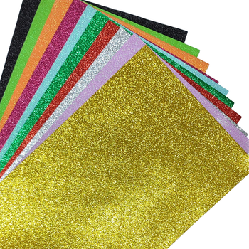 kit 10 Eva adesivo Glitter 30x20 Artesanato, Escolar, Decorar Cor:Misto
