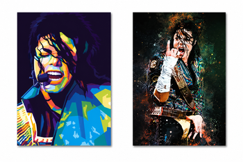 02 Quadros Placa MDF Decorativo Musica Personalidade 21x30cm