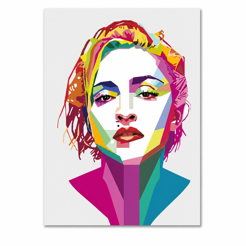 Quadro Placa MDF a4 Decorativo Musica Personalidades 80's Cor:Madonna