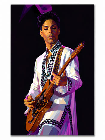 Quadro Placa MDF a4 Decorativo Musica Personalidades 80's Cor:Prince