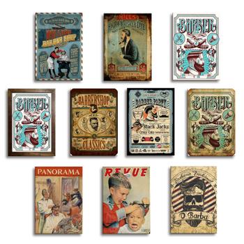 Kit com 10 Placas MDF Quadros Barbearia Decoração 28,7x22cm