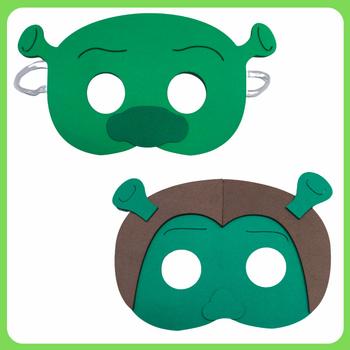 Kit 6 Máscara shrek Fantasia Infantil Desenho Animado