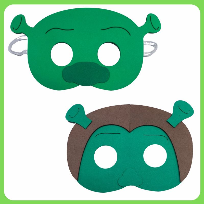 Kit 6 Máscara shrek Fantasia Infantil Desenho Animado