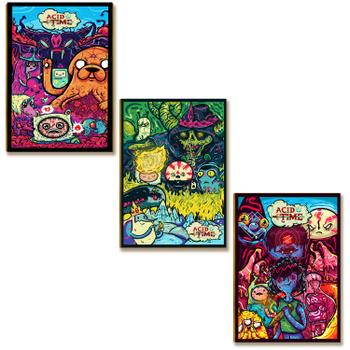 Kit 03 Placas MDF Cartoon Personagens Decoração Tam A4 AH1